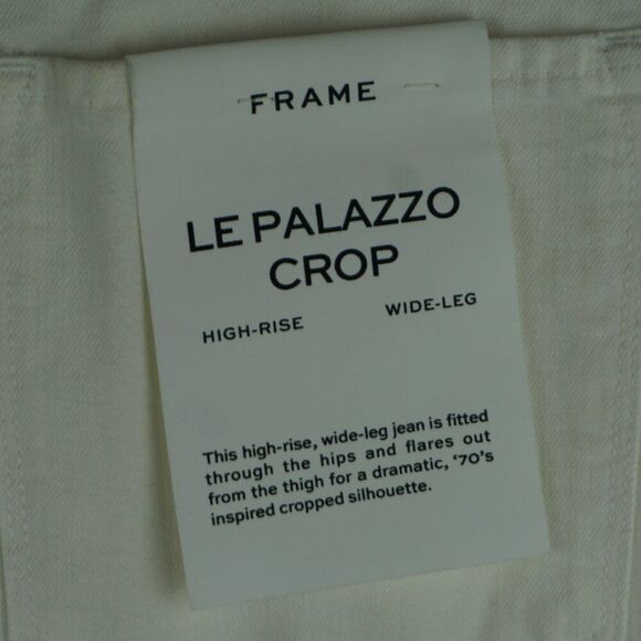 New Frame Le Palazzo Double Waistband Crop Wide Leg Jeans in Au Natural Clean 34 - Picture 10 of 15
